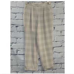 TopShop Cream Gray Cropped Pant Size 6